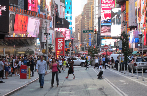 Figure 1. Busy
city center (Times Square in New York).